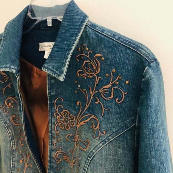 Medium Coldwater Creek Detailed Denim Jacket - Picture 3 of 4